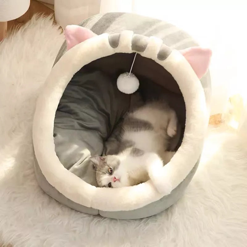 Warm Pet Basket Cozy Cat House