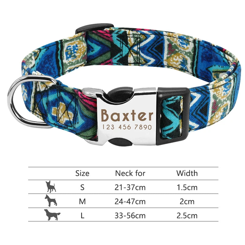 Personalized Dogs Cat ID Collars With Engraved Name