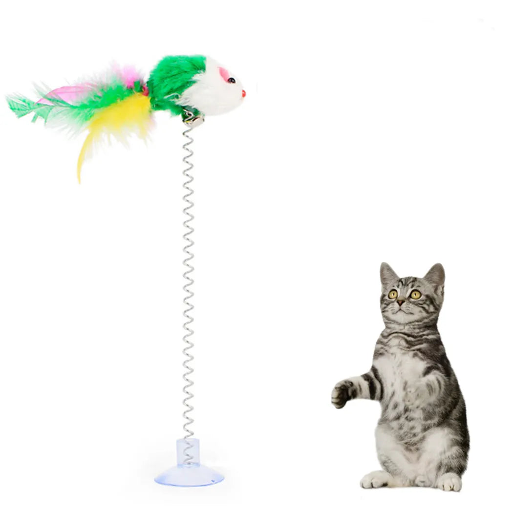 Cat Toy Stick and Bell Mouse Cage