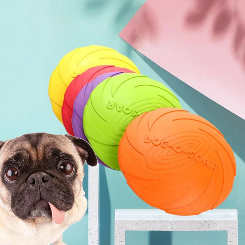 Soft Flexible Rubber Flying Disc Dog Toys