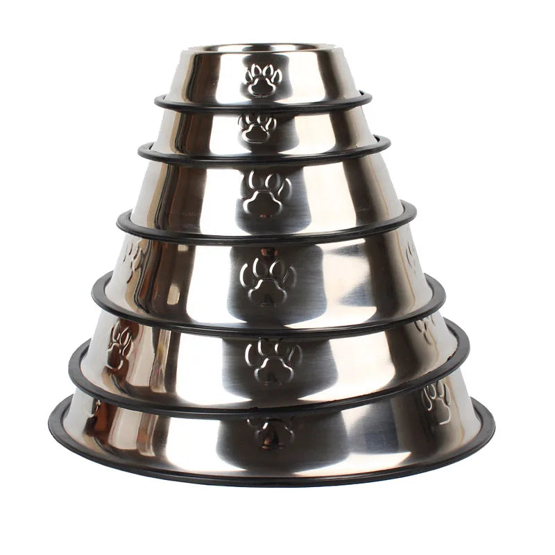 6 Size Stainless Steel Dog Bowl