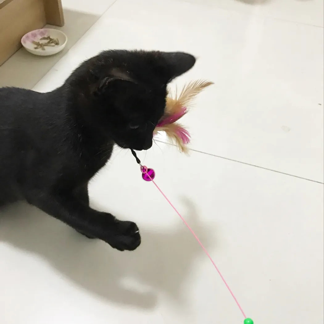 Cat Toy Stick and Bell Mouse Cage