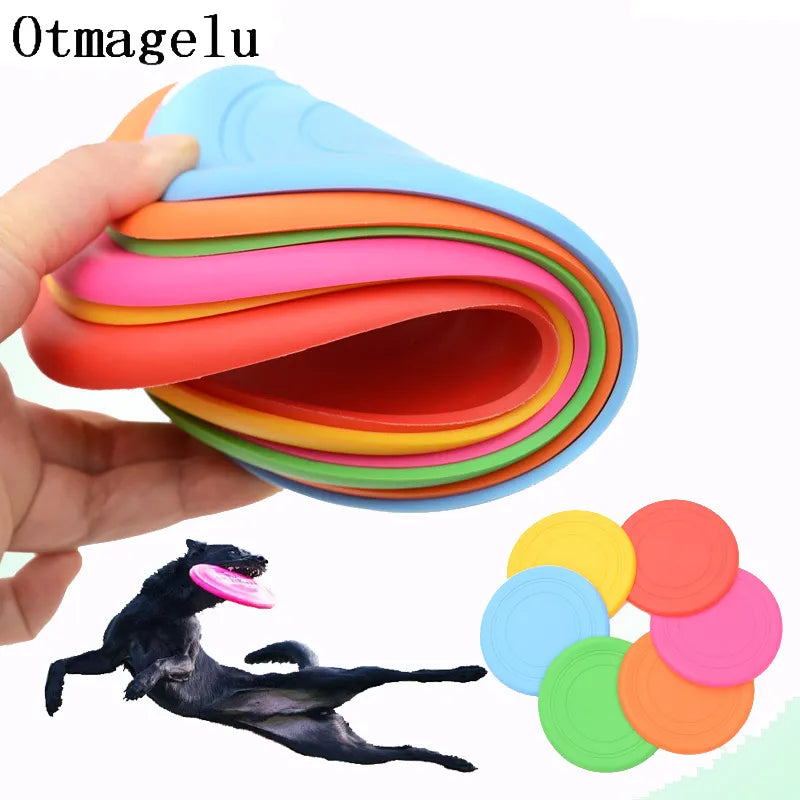 Funny Silicone Flying Saucer Dog Cat Toy