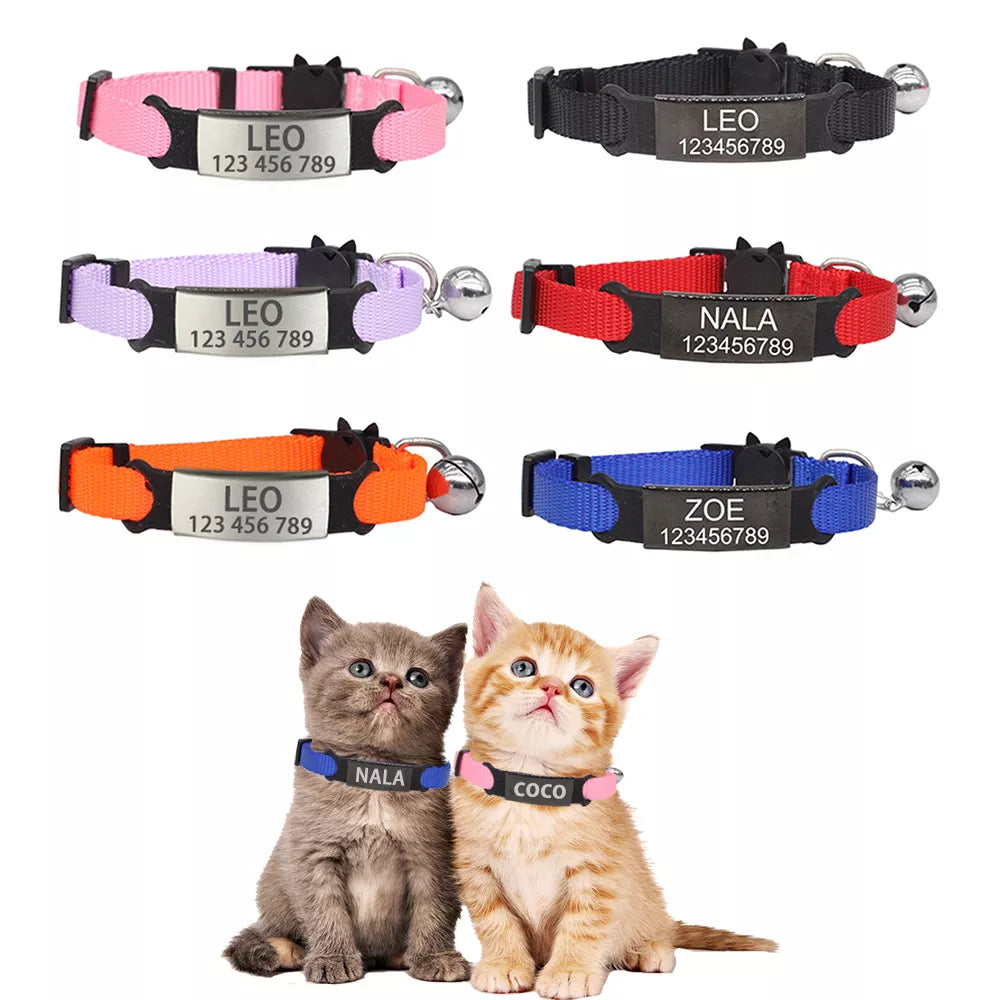 Personalized ID Tag Cat Collar