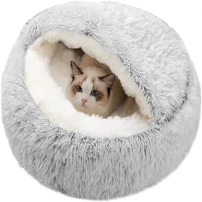Round Plush Pet, Dog, Cat Warm Bed
