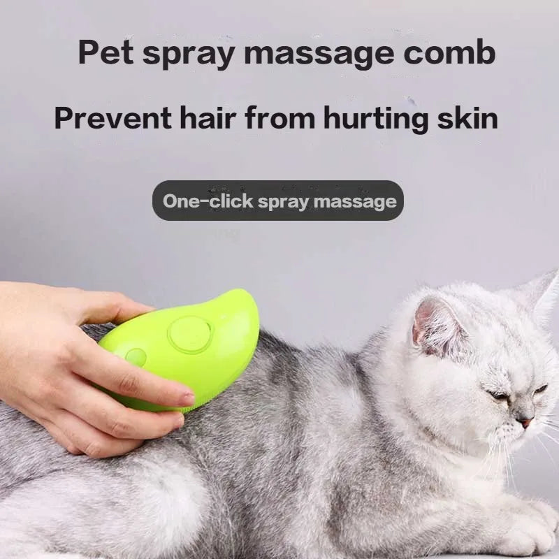 Water Spray Soft Silicone Depilation Brush For Pet
