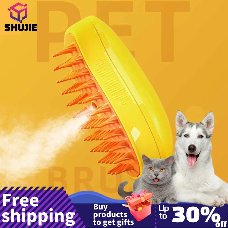 Water Spray Soft Silicone Depilation Brush For Pet