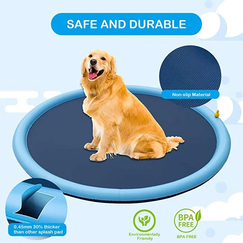 Play Cooling Mat Outdoor Interactive Fountain Toy for Dogs