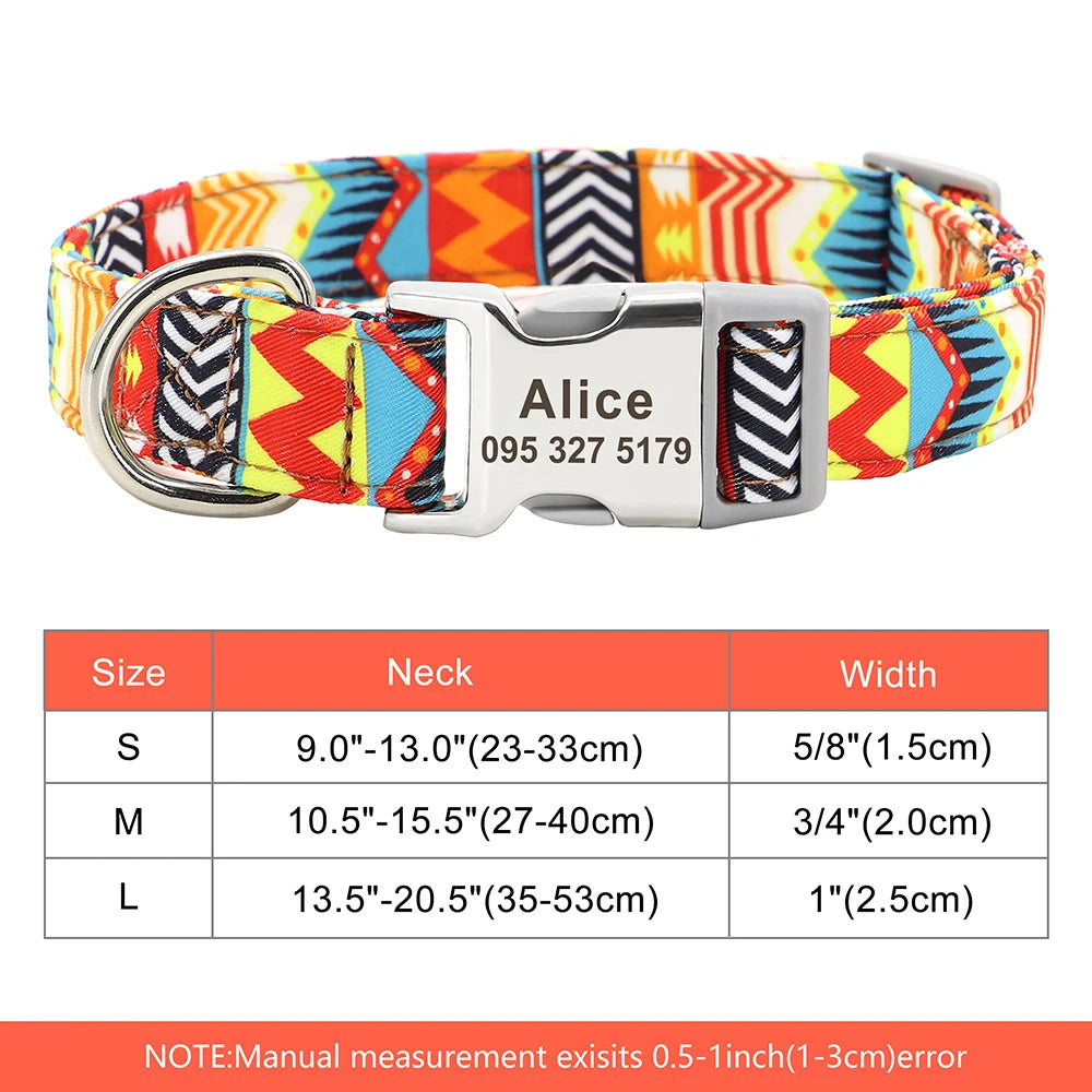 Personalized Dogs Cat ID Collars With Engraved Name