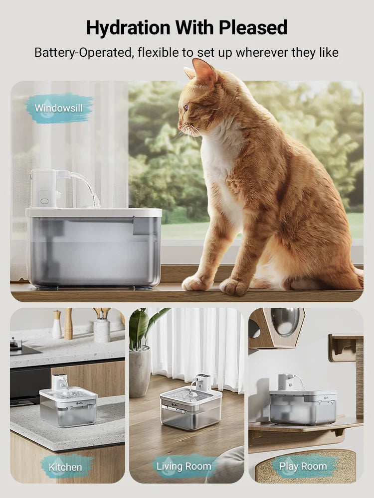 Battery Operated Automatic Pet Water Drinker
