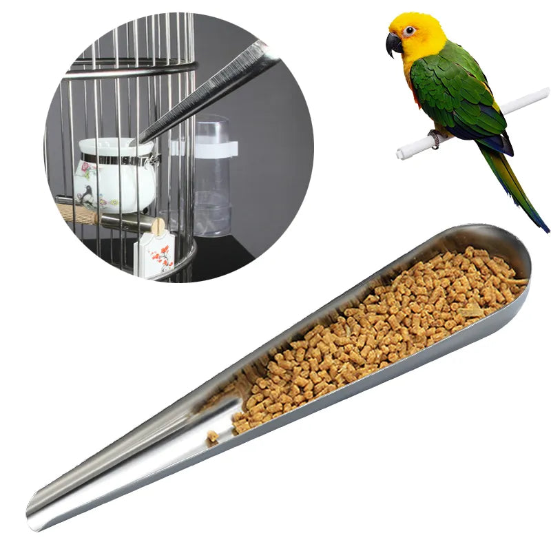 Bird Stainless Steel Food Adding Spoon
