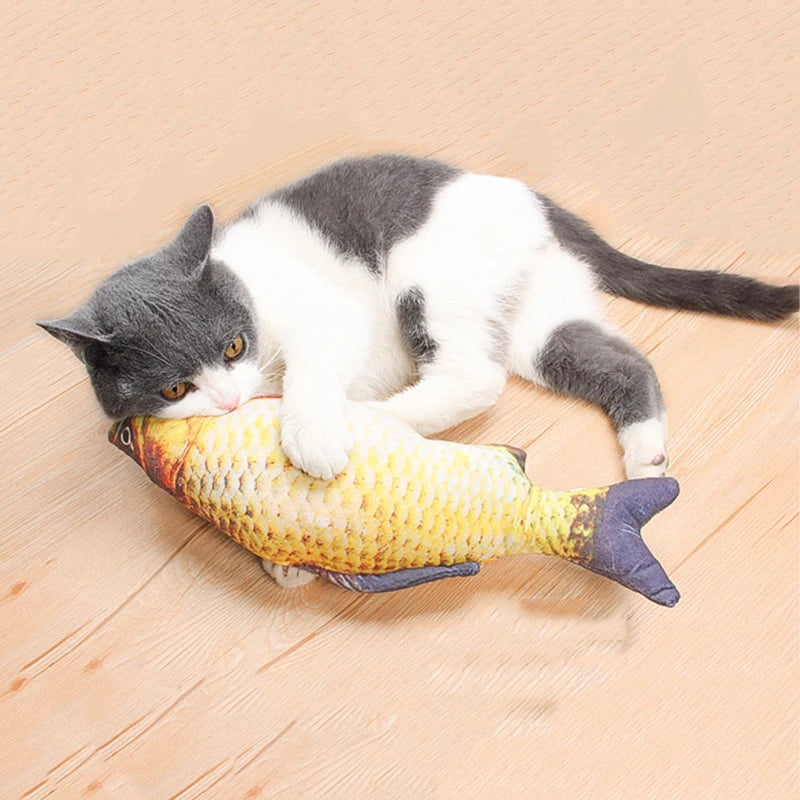 Entertainment Fish Plush Stuffed Pillow For Cat