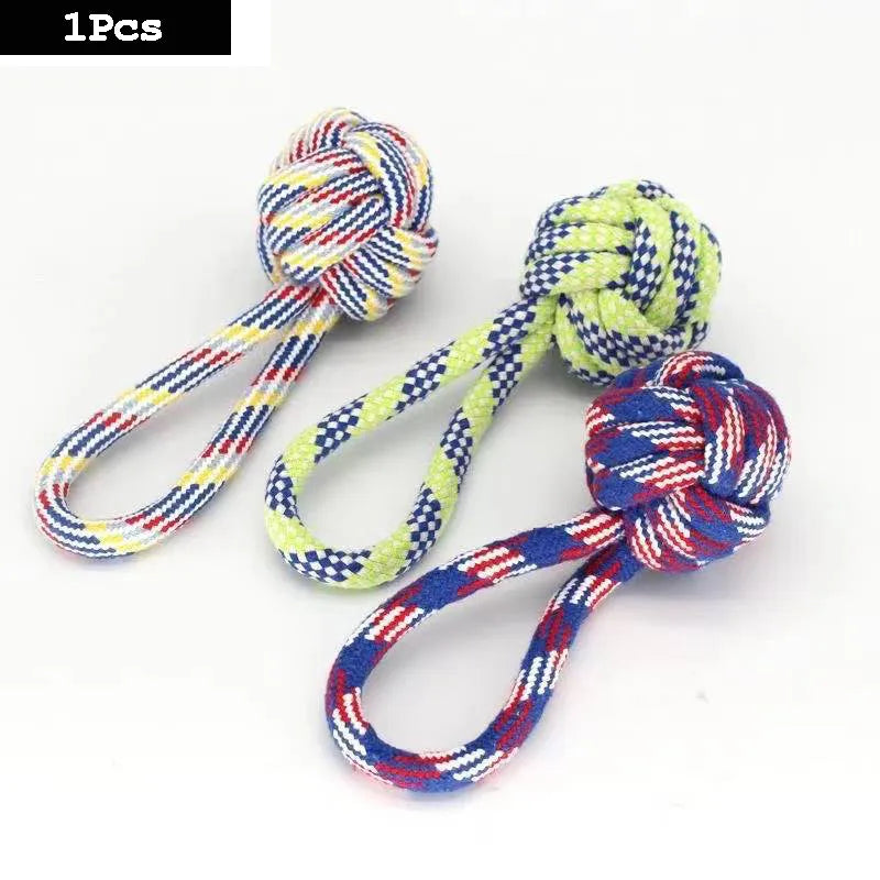 Cotton Rope Dumbbell Puppy Cleaning Teeth Chew Toy